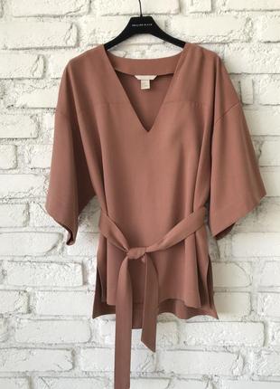 Блуза h&m з рукавом кімоно під пояс.