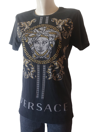 Брендовая хлопковая футболка versace y2k