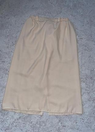 Юбка миди бежевая