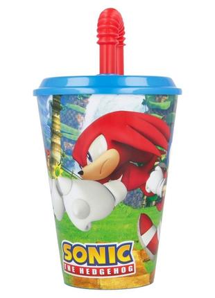 Стакан для дітей з трубочкою 430 мл stor sonic (40530)