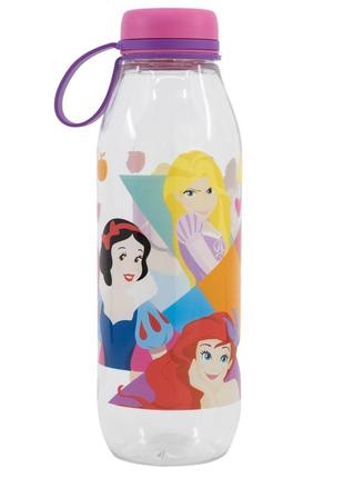 Пляшка для води із силіконовою ручкою 650 мл stor disney princess (51283)