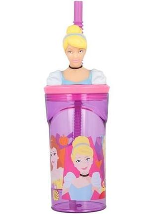 Стакан для дітей з трубочкою 360 мл stor disney princess (51266)
