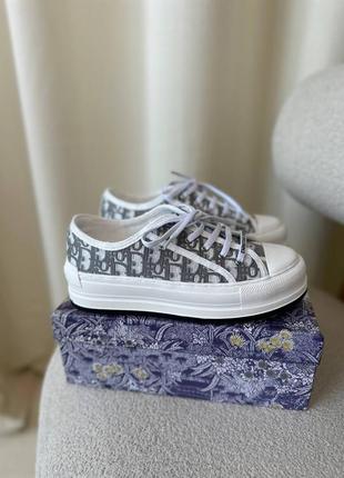 Кросівки dior b23 white grey platform premium