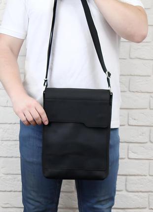 Сумка під a4 для документов кожаная. мужская вертикальная.