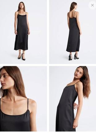 Сатинова сукня міді від monogramem calvin klein