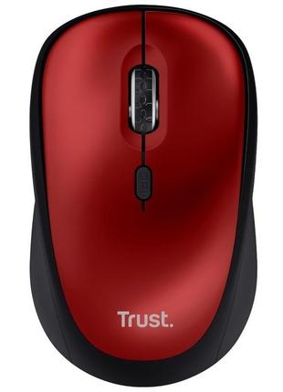 Мышь компьютерная trust yvi+ wireless mouse eco red 24550 1600dpi беспроводная красный