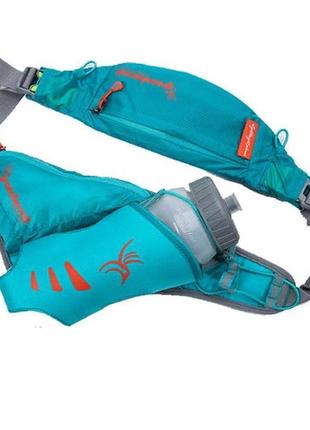 Сумка на пояс для тренировок green hermit с 1 бутылкой cavalry 500 blue