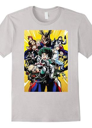 Біла бавовняна футболка my hero academia manga моя геройська академія манга для хлопчика 10-11 років