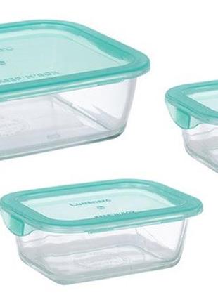 Контейнер luminarc keep'n box /набір/2х380 мл+1х1970 мл/рукав/ (q4362)  tzp128
