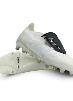 Бутси adidas predator elite ft fg y-3 адідас предатор fg білі футбольне взуття з шипами білого кольору унісекс