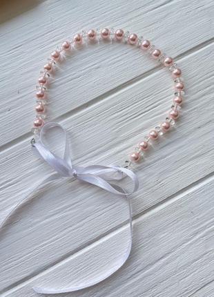 Чокер, колье, чокер с бусинами, чокер с жемчужинами