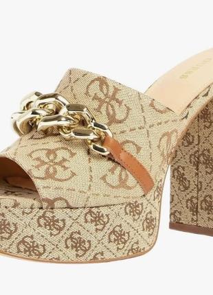 Guess beibr 36 размер, новые сандалии ( шлепанцы) на высоком каблуке
