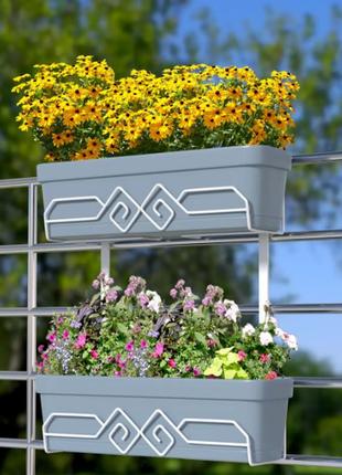 Підставки для балконних ящиків стильні ковані, тримач для балконних вазонів та квітів...