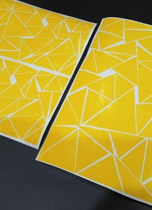 Камуфляж декоративные треугольники на мопед скутер спонсорские наклейки мотоцикл бак пластик желтые