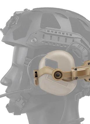 Адаптер для наушников back helmet adapter койот. чебурашки крепления для тактических наушников к шлему