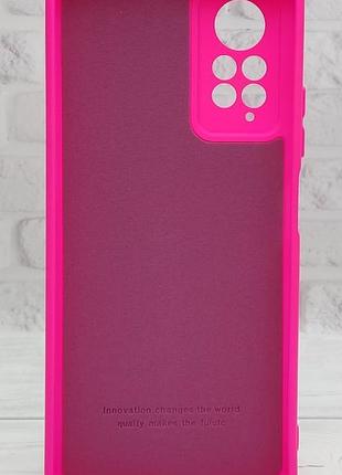 Чехол silicone case box для xiaomi redmi note 12 pro 4g бампер с микрофиброй розовый 2