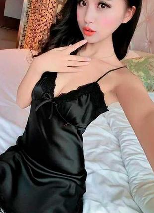 Соблазнительный пеньюар с коротким кроем xs/s черный k0618-1