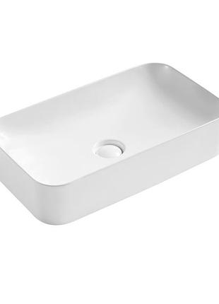 Раковина-чаша qtap tern 605x350x140 white с донным клапаном qt17112270w