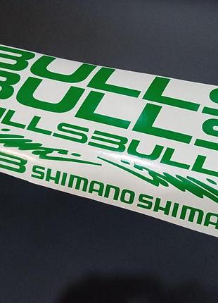 Наклейки на раму велосипеда bulls буллс