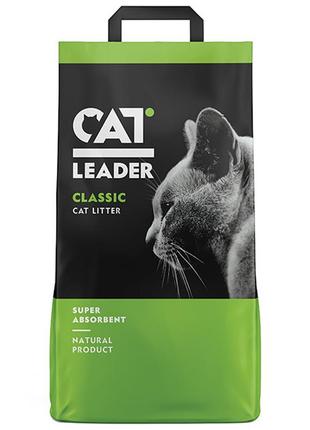 Наповнювач туалетів для кішок cat leader classic супервбиральний 5 кг (5200357801267)