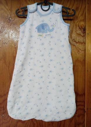 Мешок спальный трикотажный утепленный 1,5 tog, george 0-6m/70cm