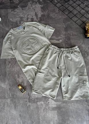 Шикарный летний брендовый костюм "stone island".3 фото