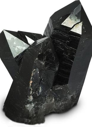 Кулон " хрест " знатурального каменю чорний кварц4 фото