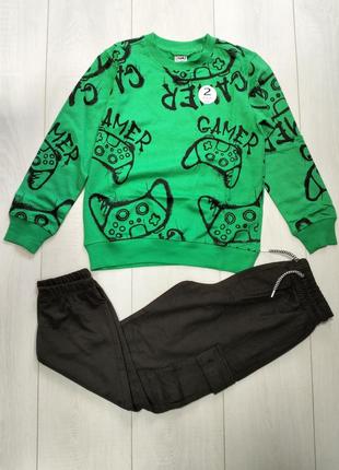 Спортивний костюм зелено-чорний cool club 134, 140, 146, 152, 158, 164, 170см