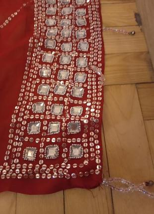 Дивовижне сарі розшите камінням, індійське вбрання4 фото