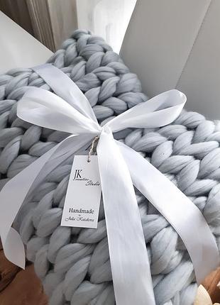 Плед handmade з товстої мериносової вовни