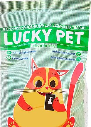 Наповнювач для котячого туалету luсky pet дрібний бентонітовий комкуючий 5 кг (4820224210100)