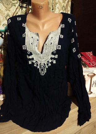 Рубашка блуза вишивка moonsoon