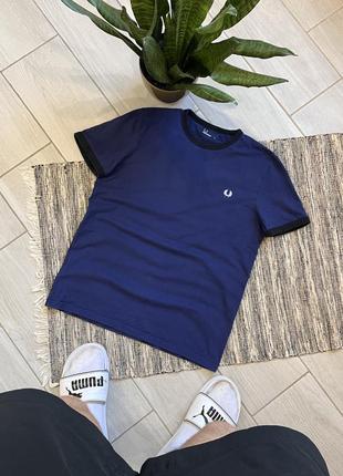 Футболка fred perry базовая синяя футболка fred perry размер м