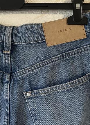 Прямые широкие джинсы h&m loose straight high waist eu38 р.9 фото