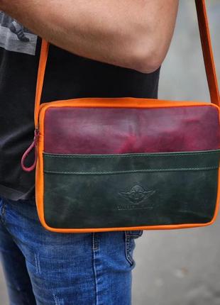 Сумка mb_013_1_orange_bordo_green