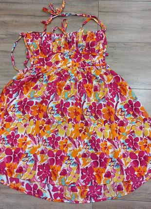 Легкое платье с открытой спинкой в цветочный принт shein3 фото