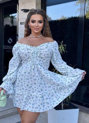 Женское нежное муслиновое платье