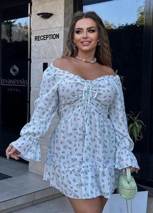 Женское нежное муслиновое платье