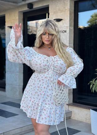 Женское нежное муслиновое платье