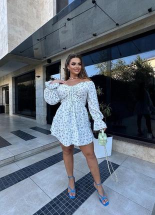 Женское нежное муслиновое платье