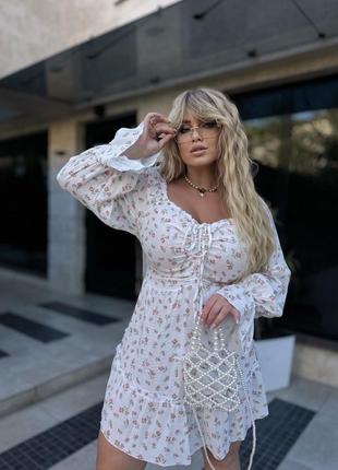 Женское нежное муслиновое платье