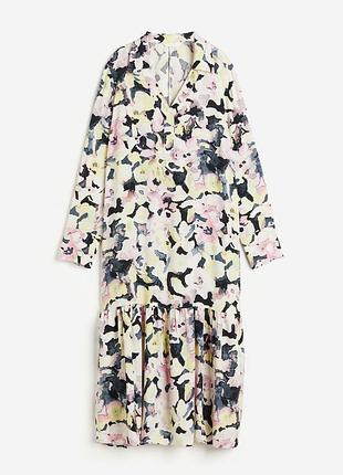 Яркое новое цветочное платье, свободное, для беременных отлично) h&m