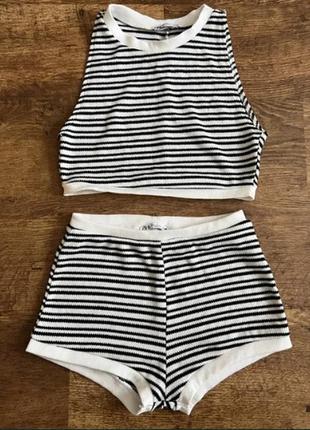 Пляжный костюм зара в полоску zara
