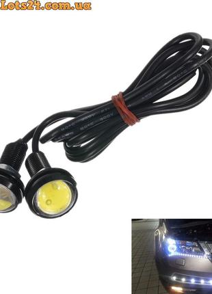 2шт орлиный глаз 23мм дхо врезные светодиодные дневные ходовые огни led drl led линзы подсветка кузова салона