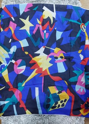 Шикарна женска хустка 100% шелк с  забстрактным принтом ashley brooke.