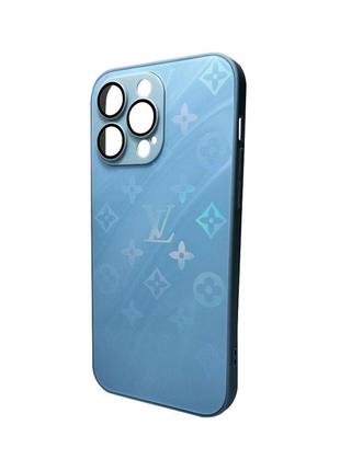 Чохол для смартфона ag glass gradient lv frame for apple iphone 12 pro max sierra blue