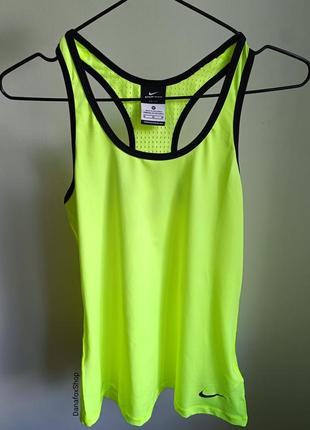 Неоновая майка с т-спиной самые короткие nike pro dri fit, m