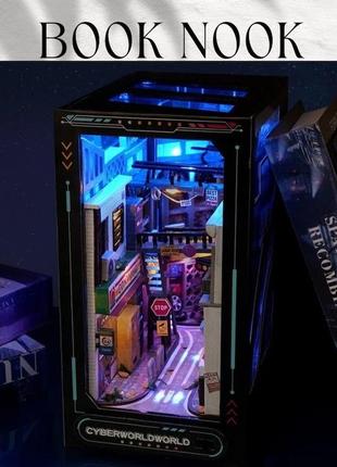 Бук нук кіберпанк книжковий куточок румбокс інтер'єрний конструктор diy cyberpunk book nook tc-36