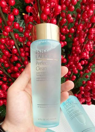 Оригинальный новый лосьон estee lauder perfectly clean multi-action toning lotion / refiner 🩵