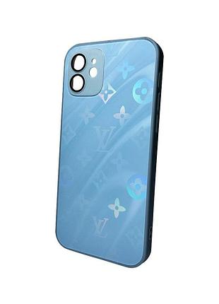 Чохол для смартфона ag glass gradient lv frame for apple iphone 12 sierra blue